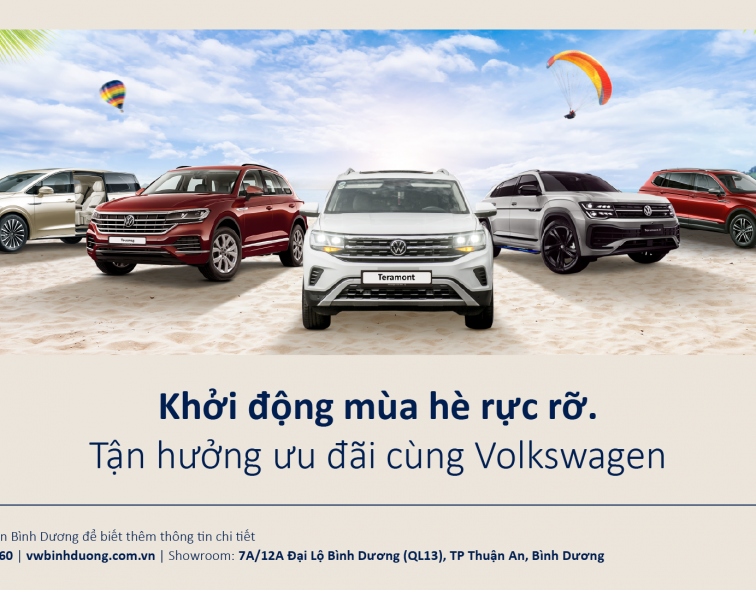 Khởi động mùa hè với hành trình đẳng cấp cùng Volkswagen Bình Dương, ưu đãi 0% lãi suất trong 12 tháng đầu.